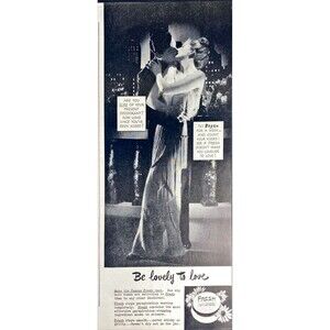 FRESH Cream Deodorant "Be Lovely to Love" Vintage Print Ad 1946